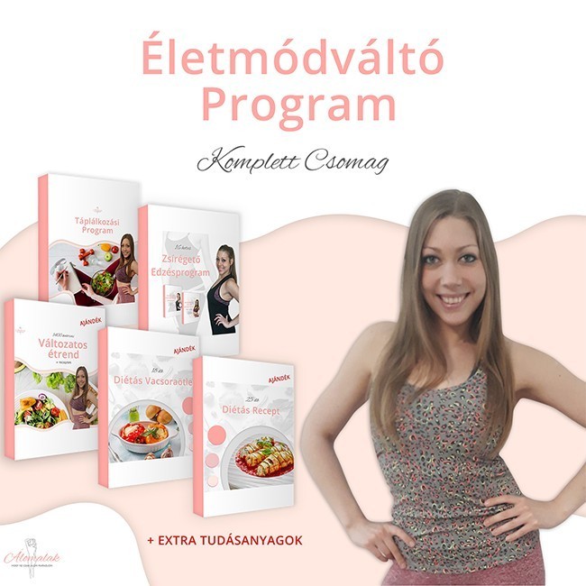 az életmódváltó program komplett csomag mindent tartalmaz amire az életmódváltáshoz szükséged lehet