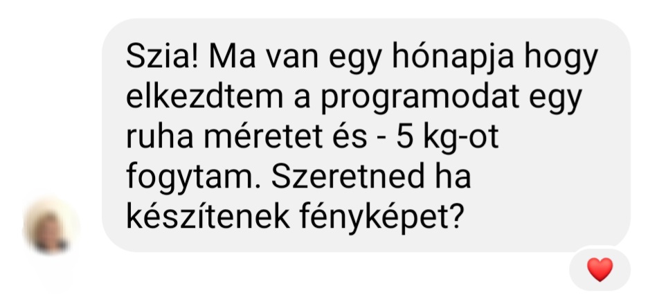 5 kg és 1 ruhaméret fogyás 1 hónap alatt