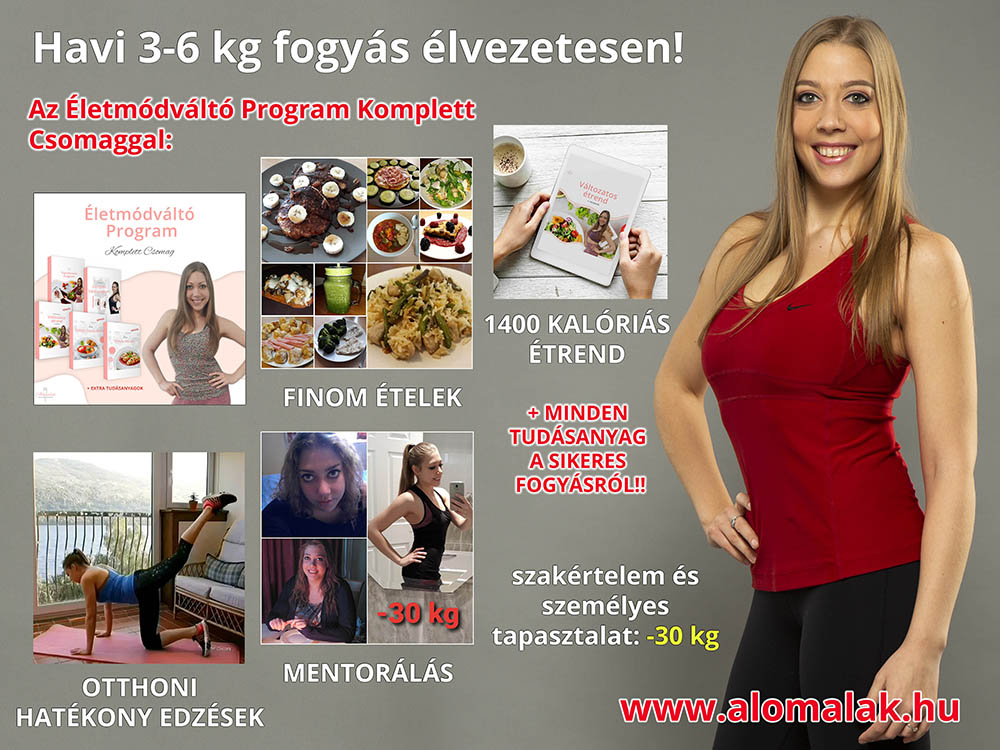 havi 3-6 kg fogyás az életmódváltó program komplett csomaggal